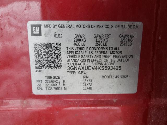 Photo 12 VIN: 3GNAXUEV4KS593425 - CHEVROLET EQUINOX 