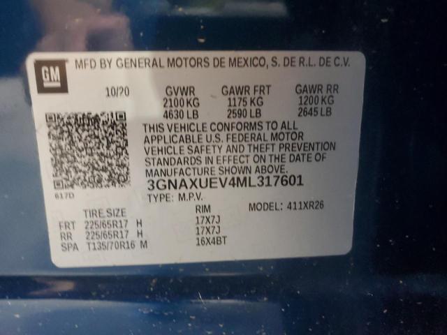 Photo 12 VIN: 3GNAXUEV4ML317601 - CHEVROLET EQUINOX 