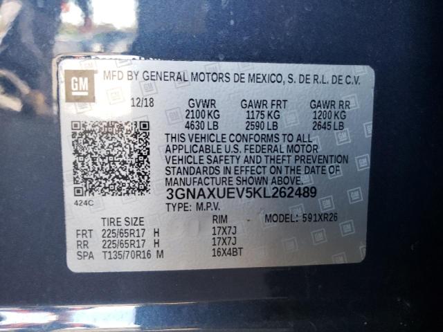 Photo 9 VIN: 3GNAXUEV5KL262489 - CHEVROLET EQUINOX LT 