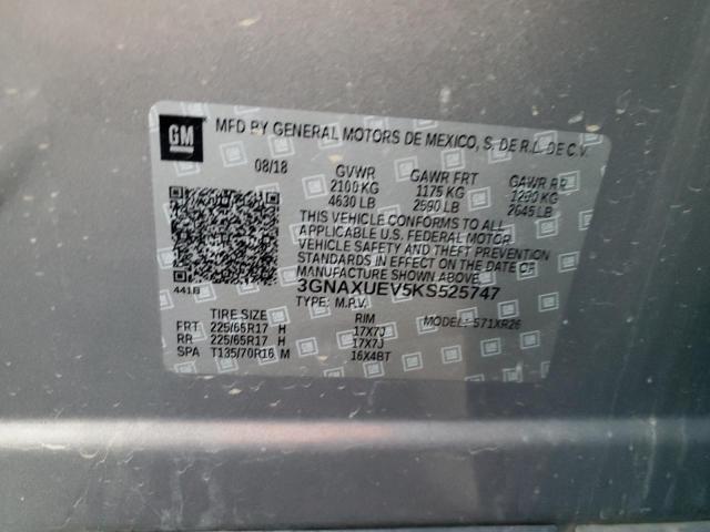 Photo 12 VIN: 3GNAXUEV5KS525747 - CHEVROLET EQUINOX LT 