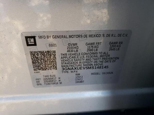 Photo 9 VIN: 3GNAXUEV5MS148145 - CHEVROLET EQUINOX LT 