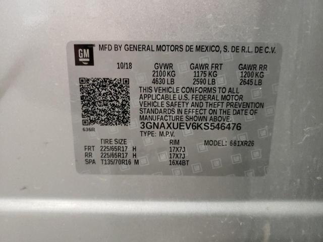 Photo 11 VIN: 3GNAXUEV6KS546476 - CHEVROLET EQUINOX LT 