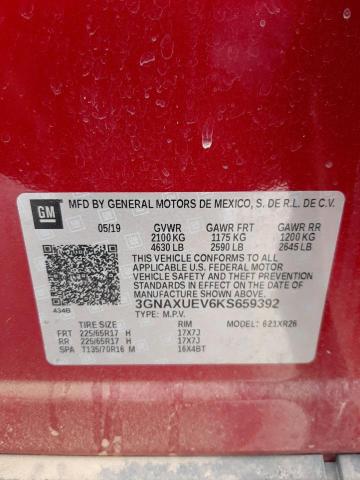 Photo 9 VIN: 3GNAXUEV6KS659392 - CHEVROLET EQUINOX LT 