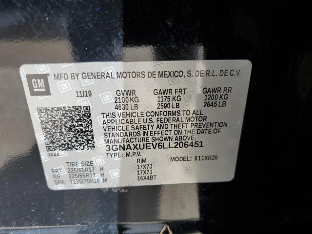 Photo 9 VIN: 3GNAXUEV6LL206451 - CHEVROLET EQUINOX LT 