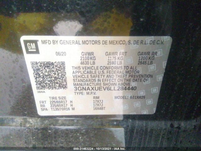 Photo 8 VIN: 3GNAXUEV6LL284440 - CHEVROLET EQUINOX 