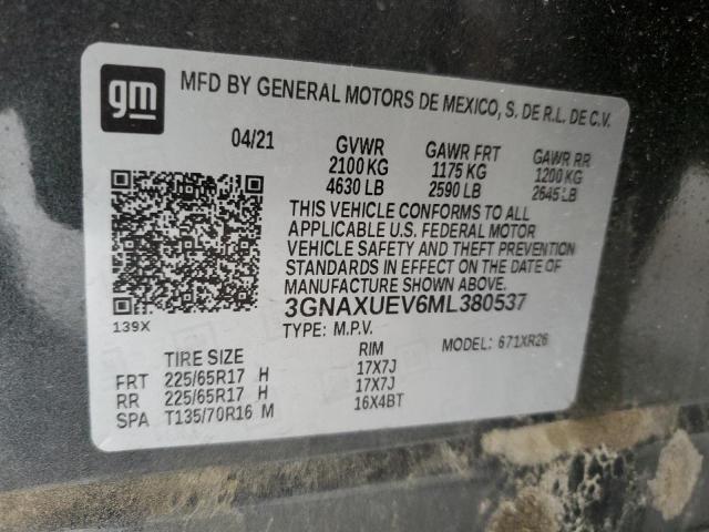 Photo 12 VIN: 3GNAXUEV6ML380537 - CHEVROLET EQUINOX 