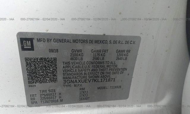 Photo 8 VIN: 3GNAXUEV7KL171871 - CHEVROLET EQUINOX 