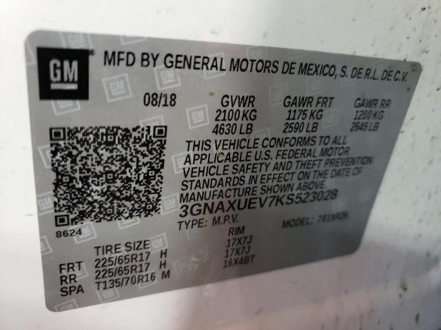 Photo 13 VIN: 3GNAXUEV7KS523028 - CHEVROLET EQUINOX 