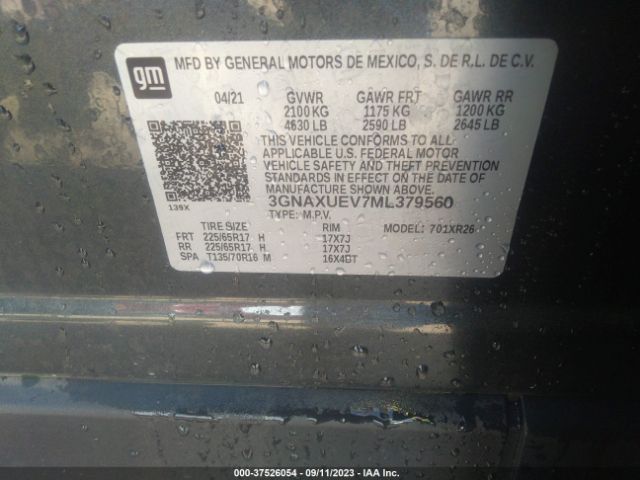 Photo 8 VIN: 3GNAXUEV7ML379560 - CHEVROLET EQUINOX 