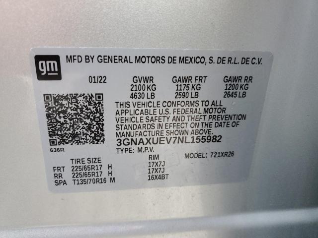 Photo 12 VIN: 3GNAXUEV7NL155982 - CHEVROLET EQUINOX 