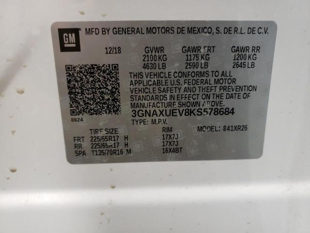 Photo 11 VIN: 3GNAXUEV8KS578684 - CHEVROLET EQUINOX 