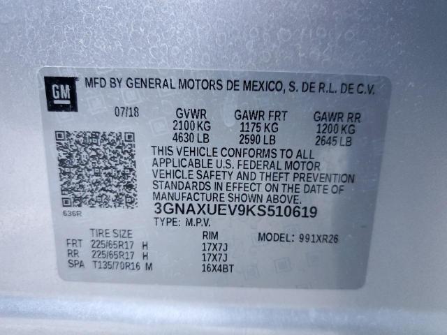 Photo 12 VIN: 3GNAXUEV9KS510619 - CHEVROLET EQUINOX 