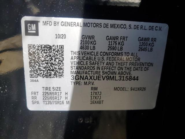 Photo 12 VIN: 3GNAXUEV9ML315844 - CHEVROLET EQUINOX LT 