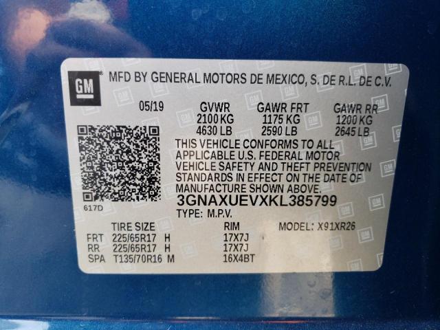 Photo 9 VIN: 3GNAXUEVXKL385799 - CHEVROLET EQUINOX LT 