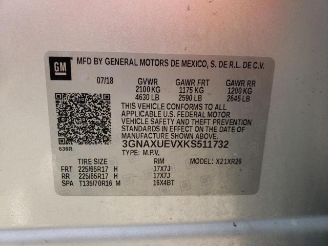 Photo 9 VIN: 3GNAXUEVXKS511732 - CHEVROLET EQUINOX LT 