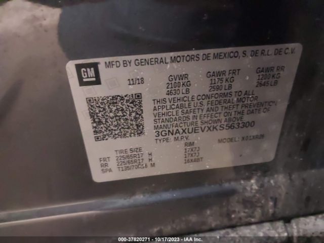 Photo 8 VIN: 3GNAXUEVXKS563300 - CHEVROLET EQUINOX 