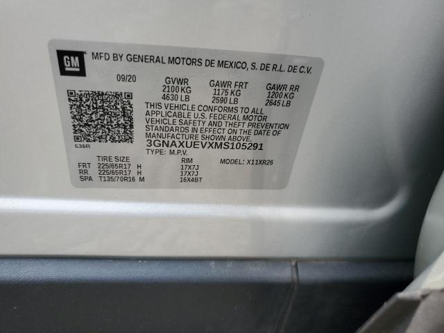 Photo 11 VIN: 3GNAXUEVXMS105291 - CHEVROLET EQUINOX LT 