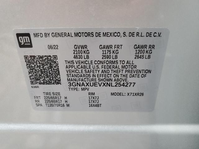 Photo 12 VIN: 3GNAXUEVXNL254277 - CHEVROLET EQUINOX LT 