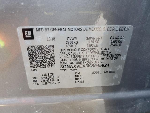 Photo 12 VIN: 3GNAXVEX3KS545924 - CHEVROLET EQUINOX LT 