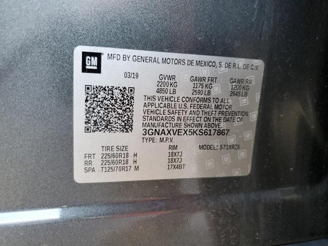 Photo 12 VIN: 3GNAXVEX5KS617867 - CHEVROLET EQUINOX 