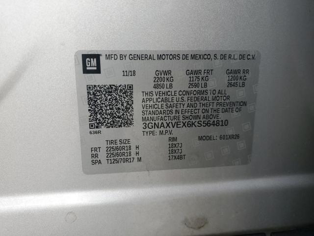 Photo 12 VIN: 3GNAXVEX6KS564810 - CHEVROLET EQUINOX 