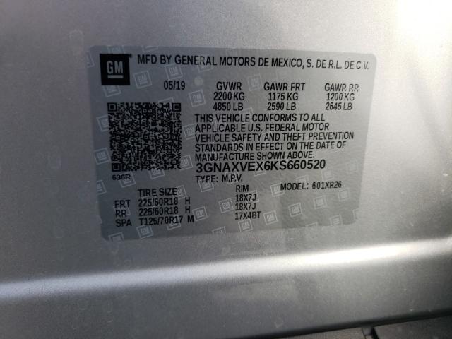 Photo 9 VIN: 3GNAXVEX6KS660520 - CHEVROLET EQUINOX 