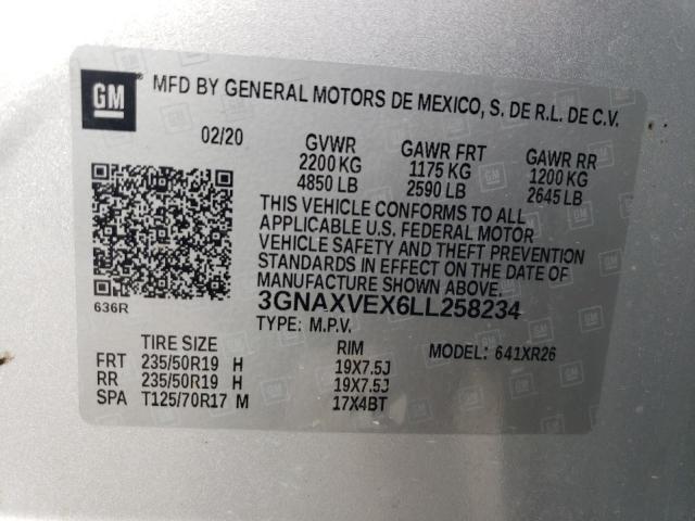 Photo 12 VIN: 3GNAXVEX6LL258234 - CHEVROLET EQUINOX LT 