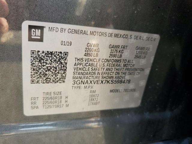 Photo 12 VIN: 3GNAXVEX7KS598478 - CHEVROLET EQUINOX LT 