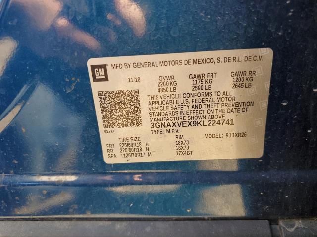 Photo 11 VIN: 3GNAXVEX9KL224741 - CHEVROLET EQUINOX LT 