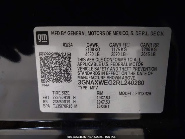 Photo 8 VIN: 3GNAXWEG2RL240280 - CHEVROLET EQUINOX 