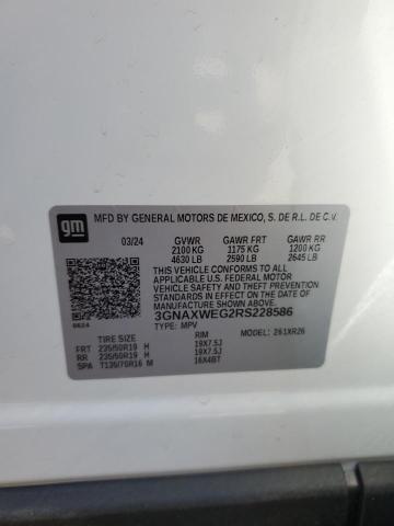 Photo 12 VIN: 3GNAXWEG2RS228586 - CHEVROLET EQUINOX RS 