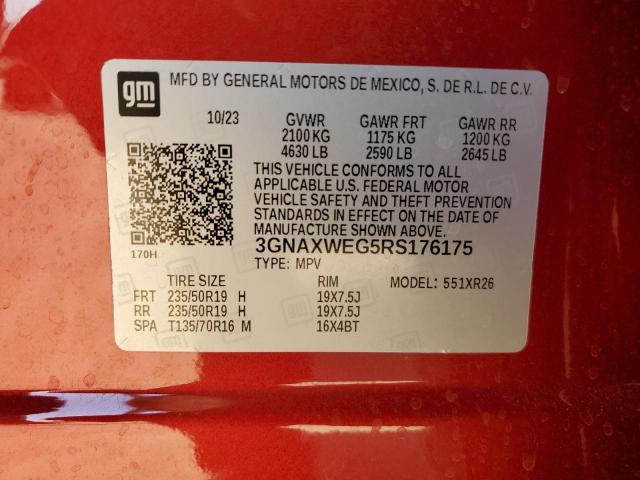 Photo 12 VIN: 3GNAXWEG5RS176175 - CHEVROLET EQUINOX RS 