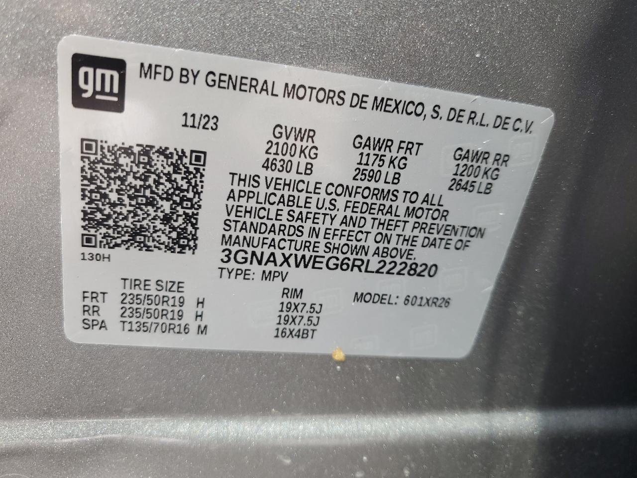 Photo 12 VIN: 3GNAXWEG6RL222820 - CHEVROLET EQUINOX 