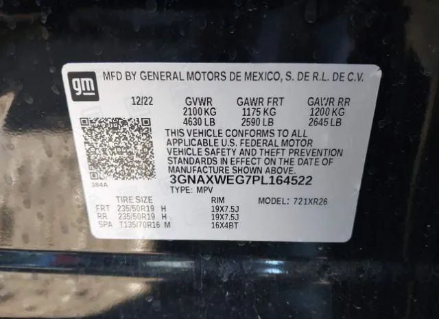 Photo 8 VIN: 3GNAXWEG7PL164522 - CHEVROLET EQUINOX 