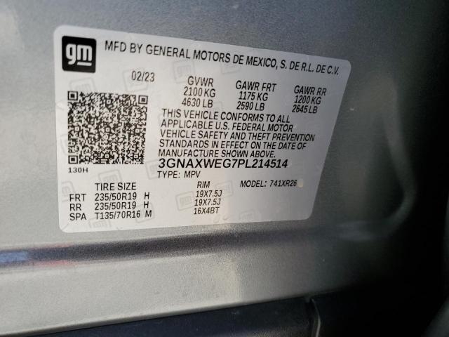 Photo 12 VIN: 3GNAXWEG7PL214514 - CHEVROLET EQUINOX RS 