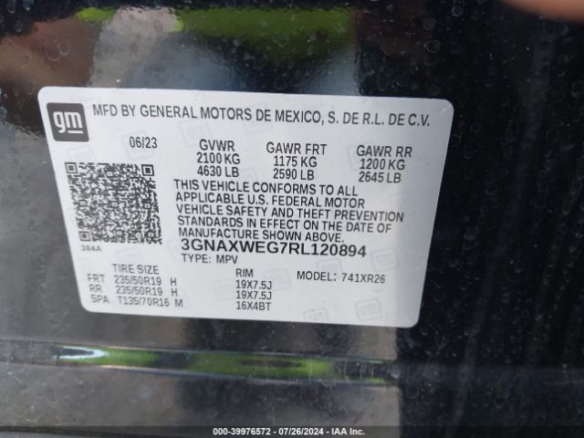 Photo 8 VIN: 3GNAXWEG7RL120894 - CHEVROLET EQUINOX 