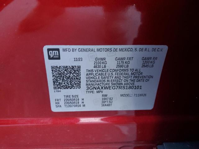 Photo 12 VIN: 3GNAXWEG7RS180101 - CHEVROLET EQUINOX RS 