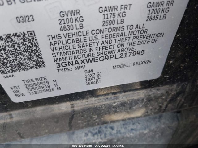 Photo 8 VIN: 3GNAXWEG9PL217995 - CHEVROLET EQUINOX 