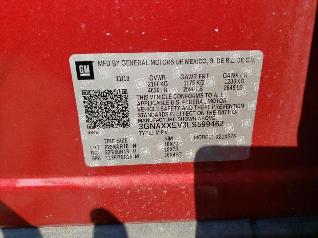 Photo 9 VIN: 3GNAXXEV3LS599462 - CHEVROLET EQUINOX PR 