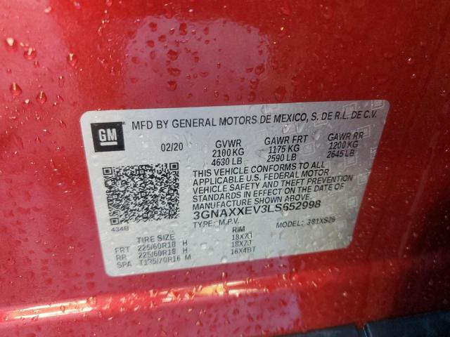 Photo 12 VIN: 3GNAXXEV3LS652998 - CHEVROLET EQUINOX PR 