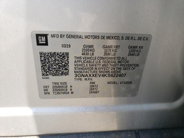 Photo 12 VIN: 3GNAXXEV4KS622407 - CHEVROLET EQUINOX PR 