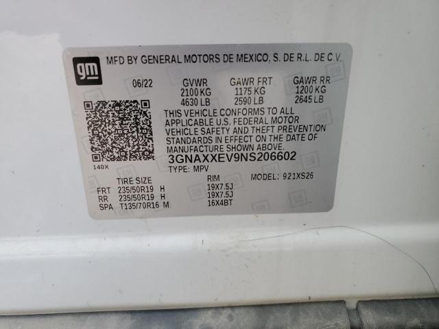 Photo 12 VIN: 3GNAXXEV9NS206602 - CHEVROLET EQUINOX 