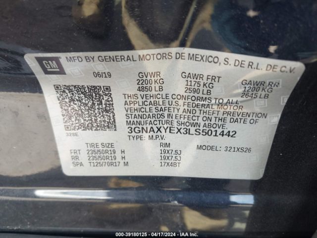 Photo 8 VIN: 3GNAXYEX3LS501442 - CHEVROLET EQUINOX 