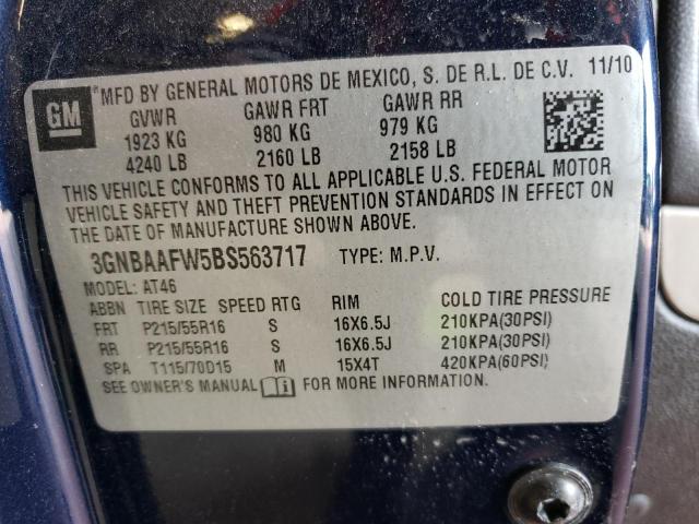 Photo 11 VIN: 3GNBAAFW5BS563717 - CHEVROLET HHR 