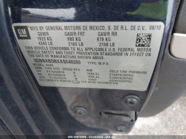 Photo 8 VIN: 3GNBABDBXAS648380 - CHEVROLET HHR 