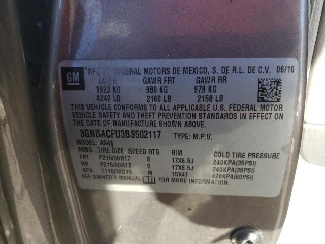 Photo 9 VIN: 3GNBACFU3BS502117 - CHEVROLET HHR LT 