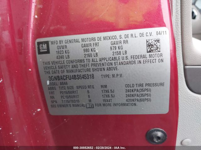 Photo 8 VIN: 3GNBACFU4BS645318 - CHEVROLET HHR 