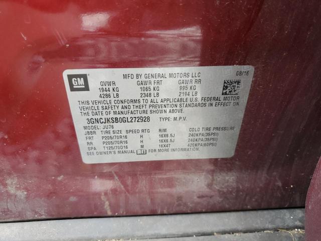 Photo 12 VIN: 3GNCJKSB0GL272928 - CHEVROLET TRAX 