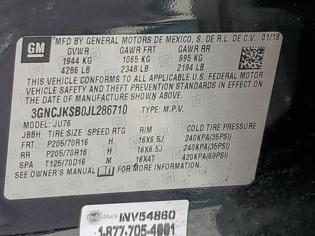 Photo 12 VIN: 3GNCJKSB0JL286710 - CHEVROLET TRAX 