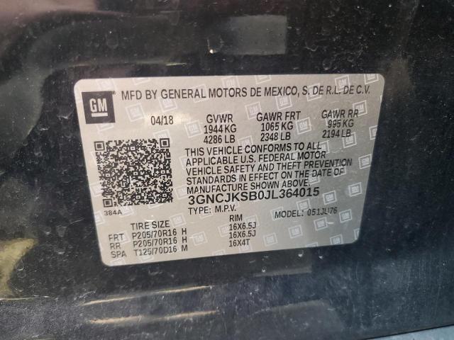 Photo 11 VIN: 3GNCJKSB0JL364015 - CHEVROLET TRAX LS 